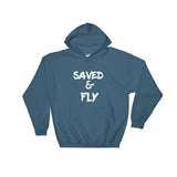 White Saved & Fly Hooded Sweatshirt