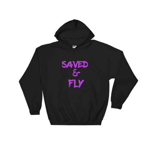 Purple Saved & Fly Hooded Sweatshirt