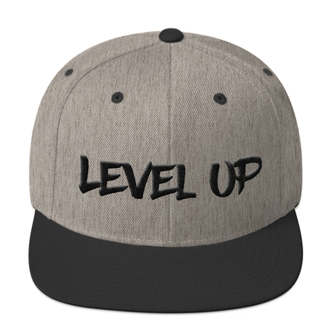 Level up Snapback Hat (black and grey)