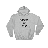 Black Saved & Fly Hooded Sweatshirt